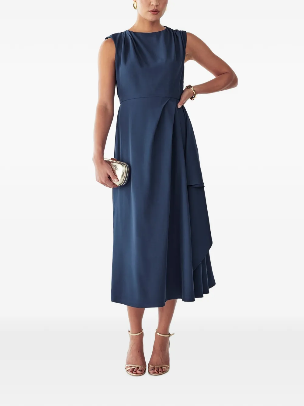 WILLA Giselle sleeveless midi dress - Blau