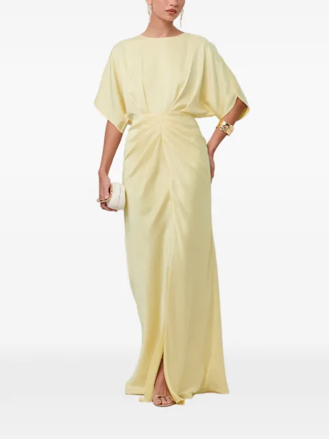 SÁVEL gathered batwing-sleeve maxi dress