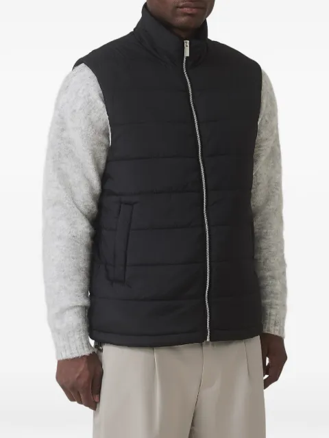 MAUVAIS quilted zip-fastening gilet