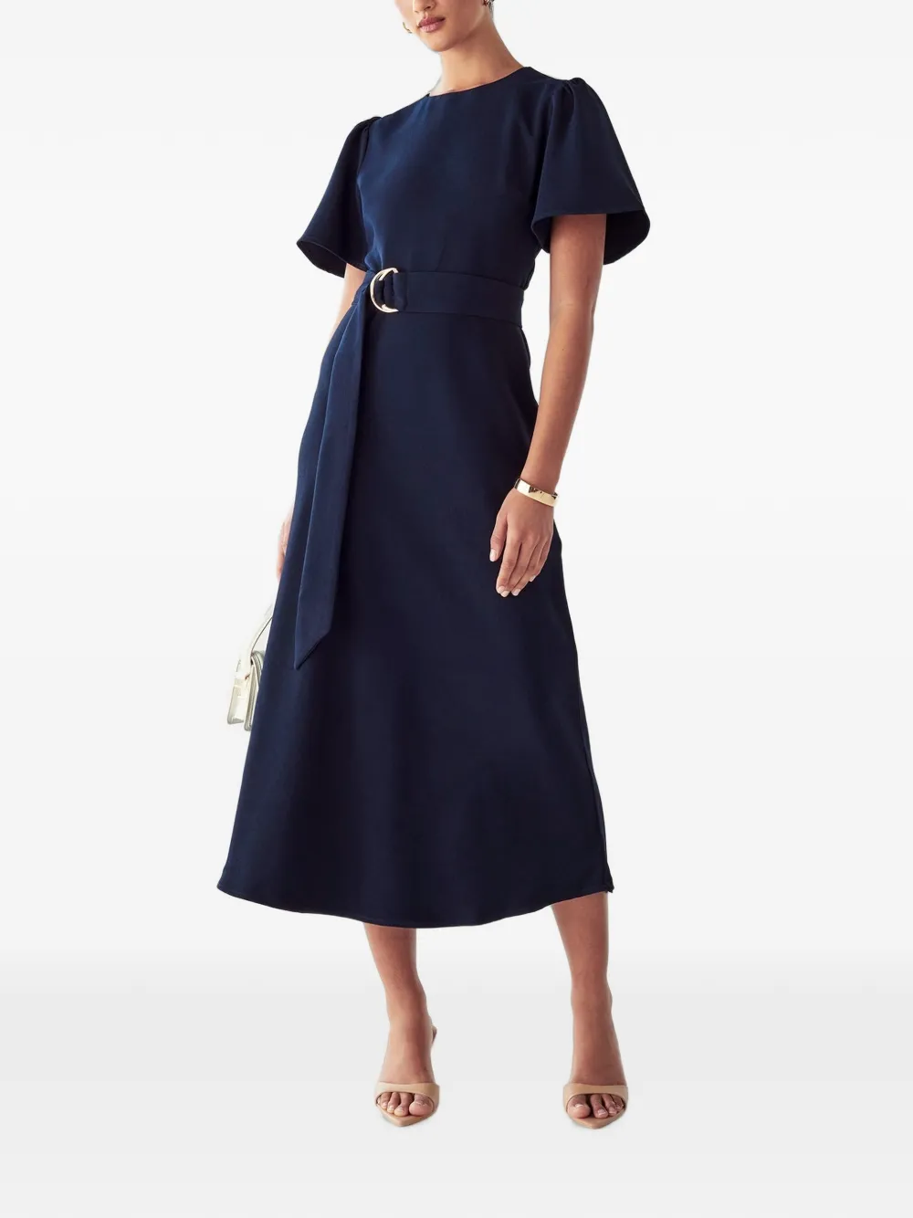 WILLA Bessi belted midi dress - Blau