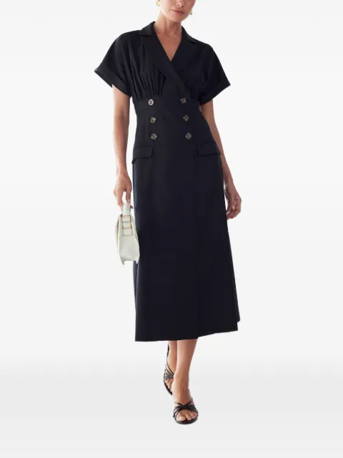 WILLA Elsie double-breasted midi dress