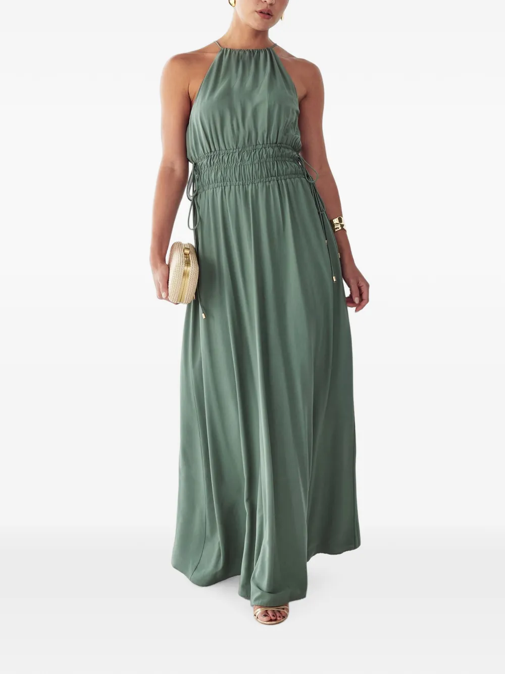 ST MRLO halterneck maxi dress