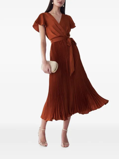 WILLA wrap-style midi dress