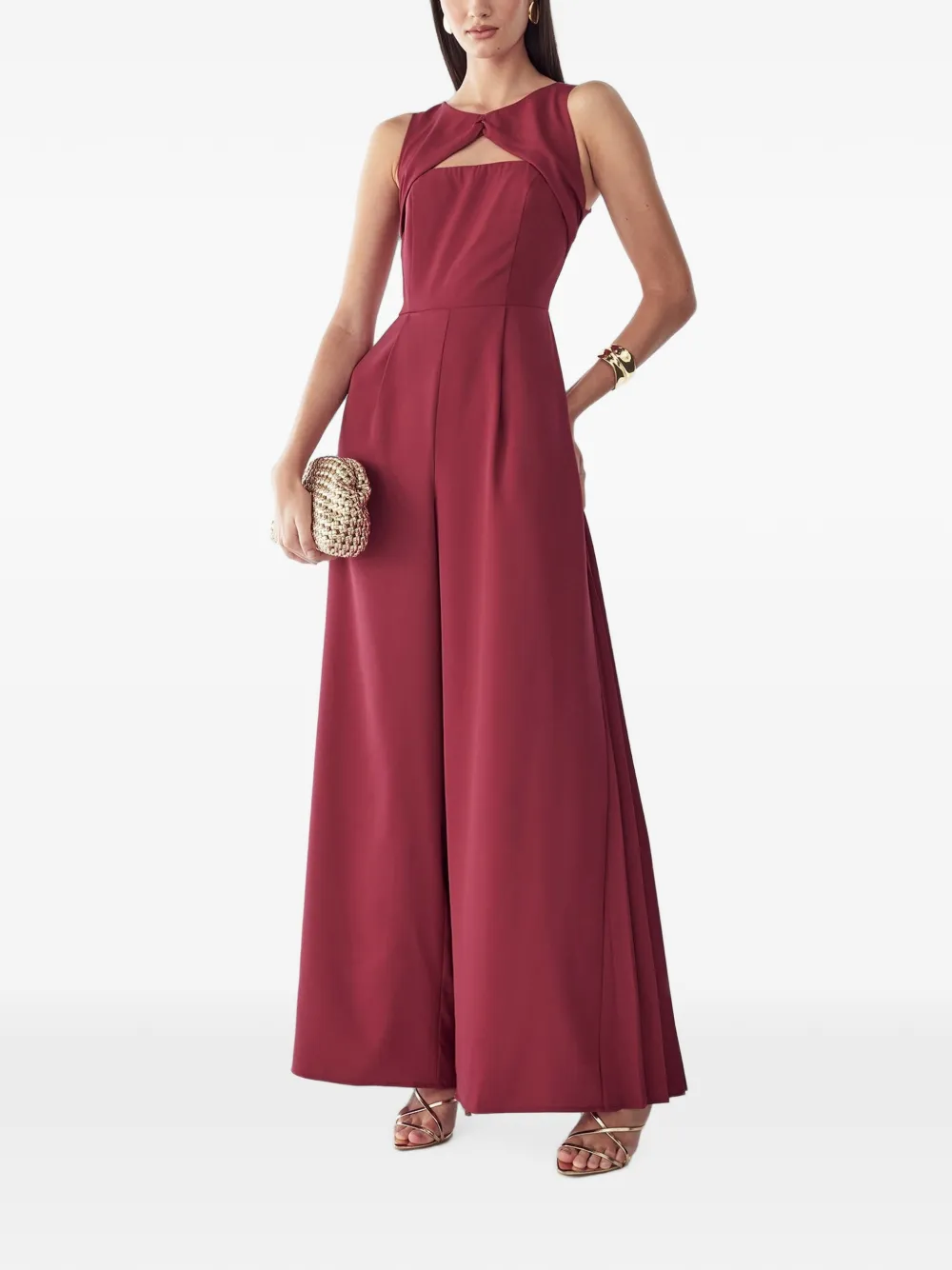 BWLDR cut-out wide-leg jumpsuit - Rosso