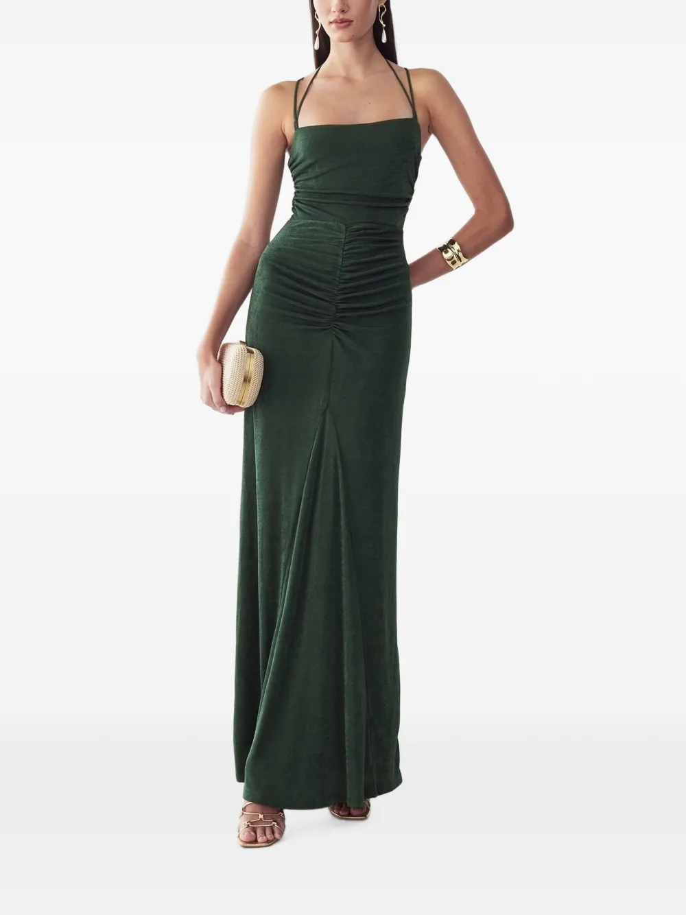 BWLDR halterneck maxi dress - Grün