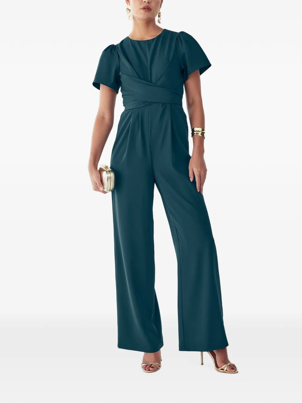 ST MRLO crossover-waist jumpsuit - Blu