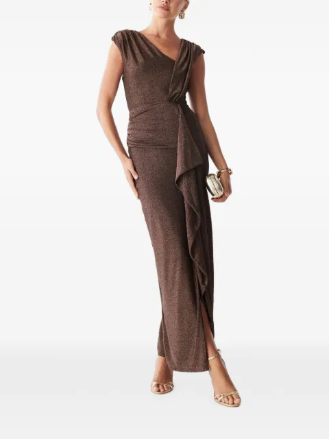 BWLDR ruffled-embellishment maxi dress