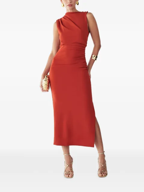 BWLDR draped side-slit midi dress