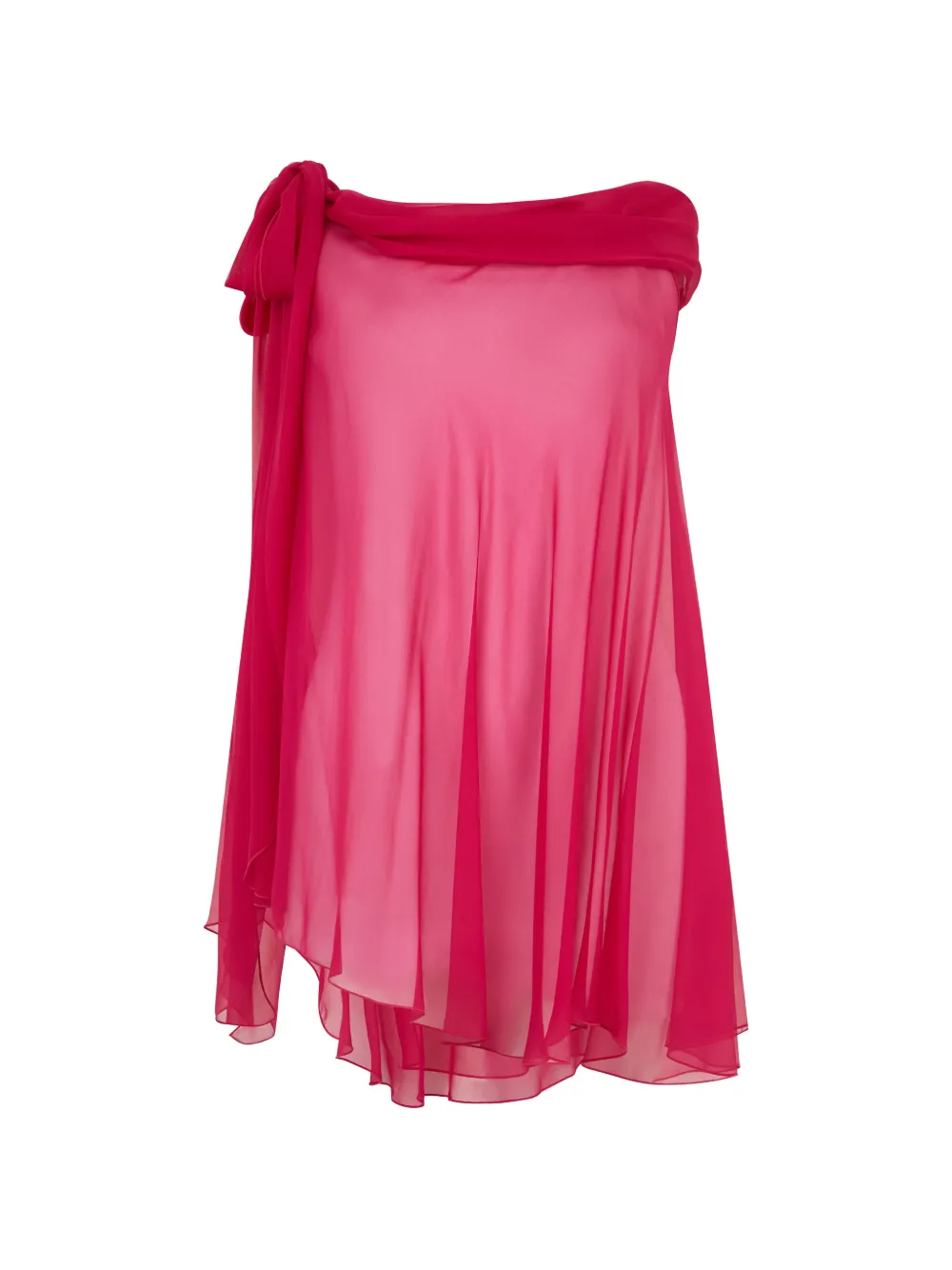 Alberta Ferretti draped asymmetric-neck top - Rosa