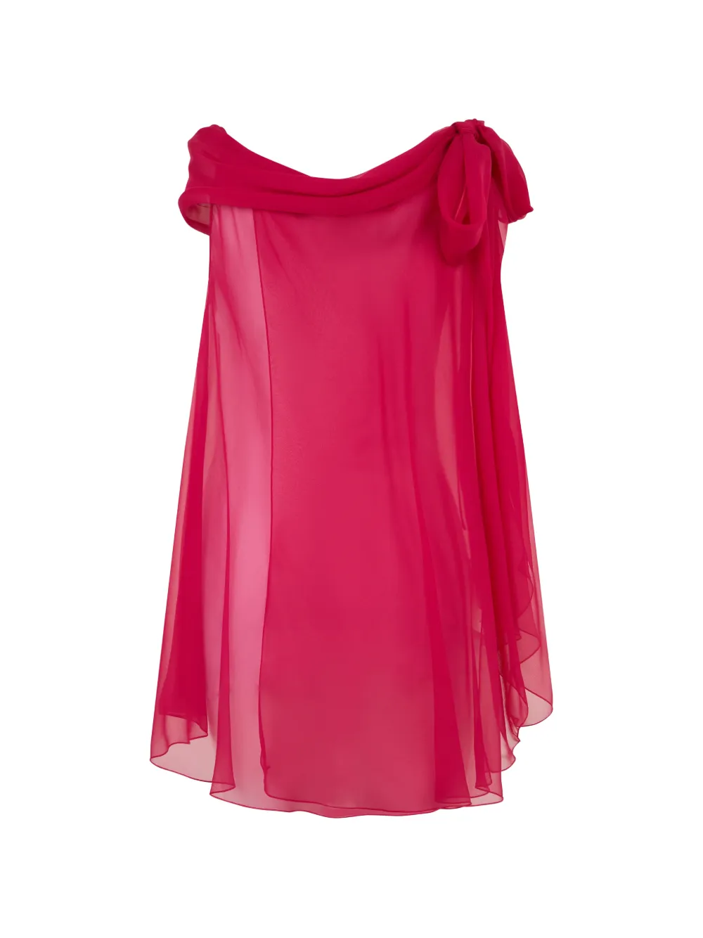 Alberta Ferretti Gedrapeerde top met asymmetrische hals Roze
