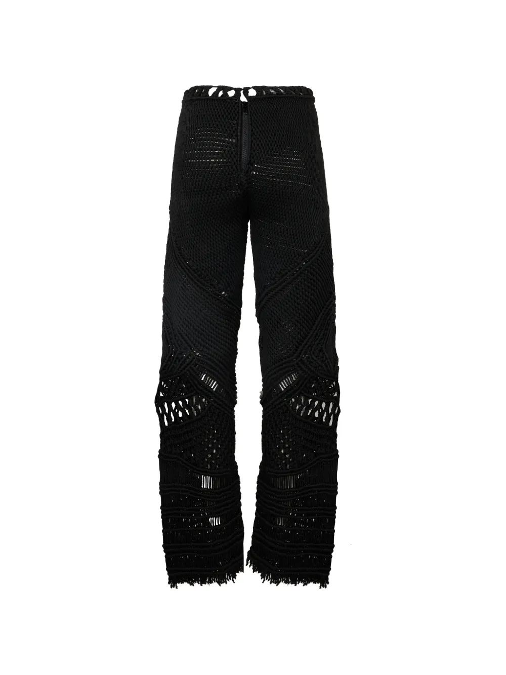 Alberta Ferretti Gehaakte broek met mesh Zwart