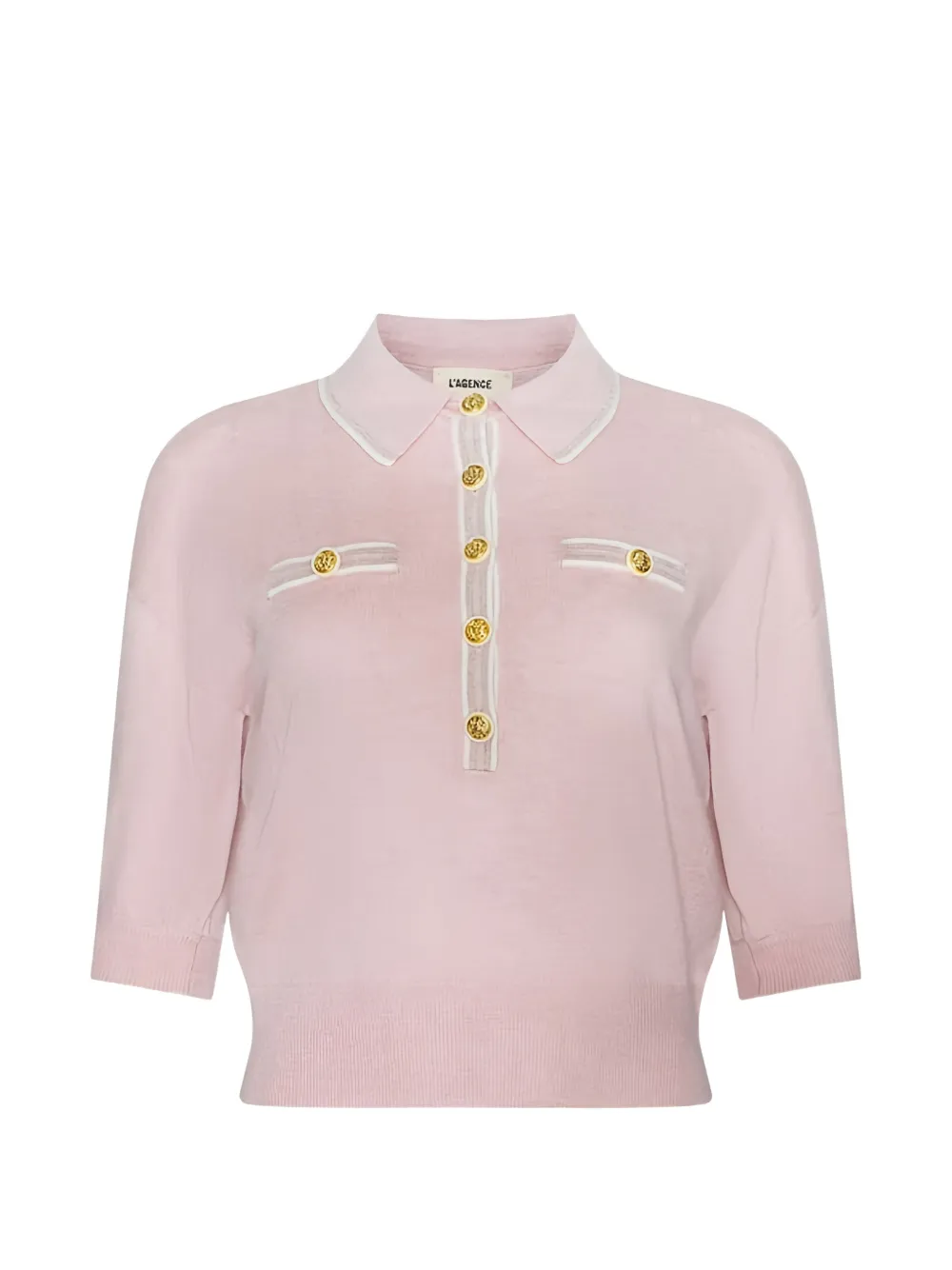 L'Agence Polo crop Masaki - Rosa