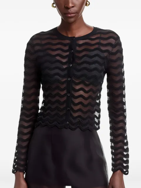 Simkhai Maxime wavy-knit cardigan