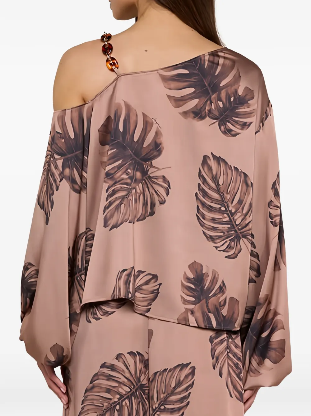 L'Agence Asami one-shoulder blouse Bruin