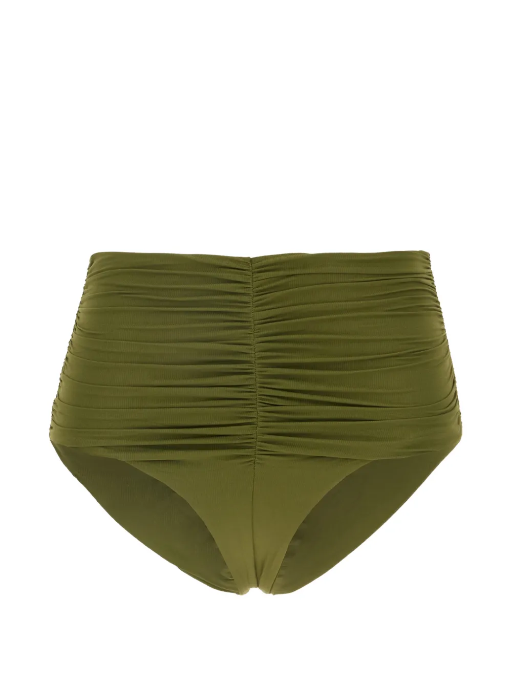 Maison Anami ruched high-waisted bikini bottoms - Verde