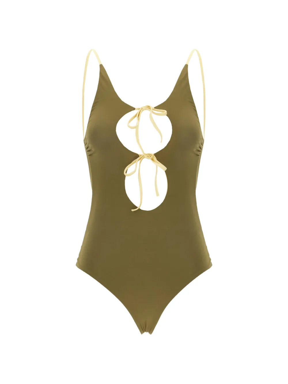 Maison Anami reversible cutout-detail swimsuit - Verde