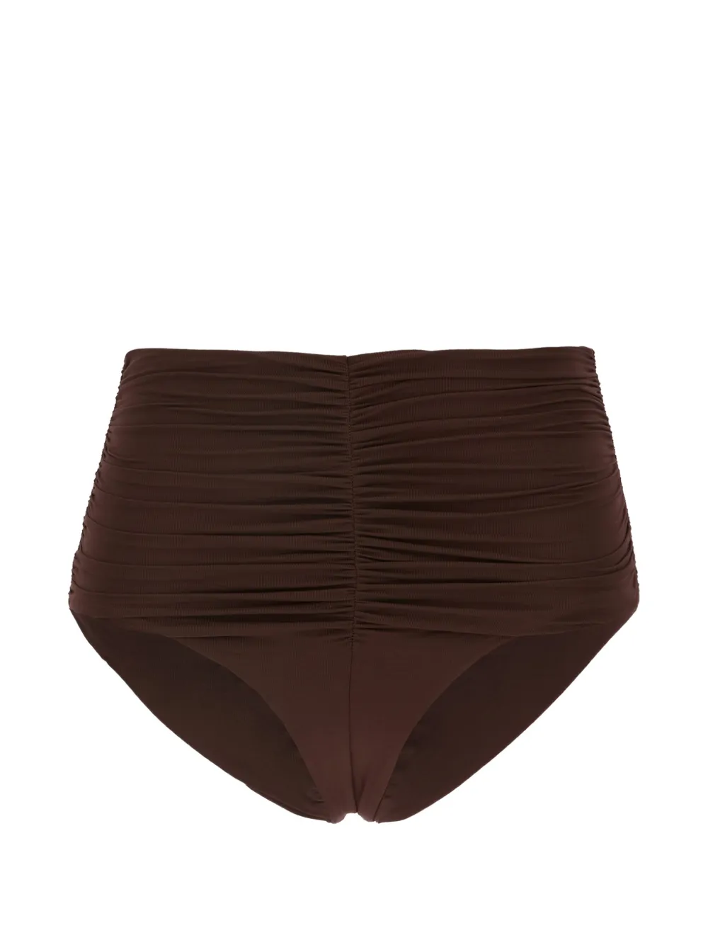 Maison Anami ruched bikini bottoms - Marrone
