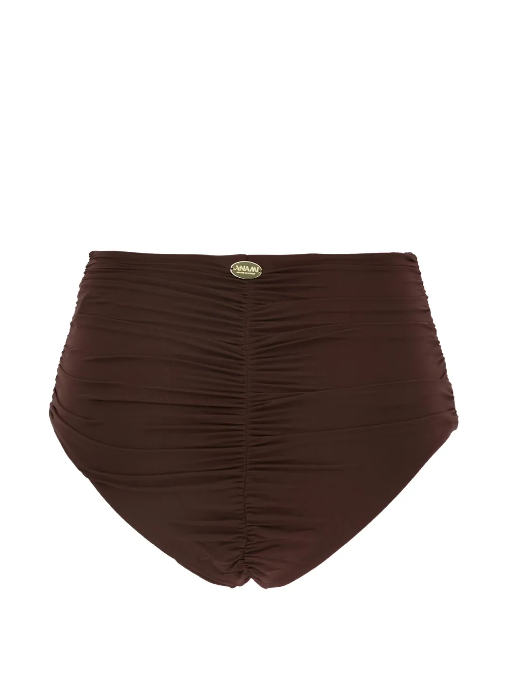 Maison Anami Bikinislip met ruches Bruin