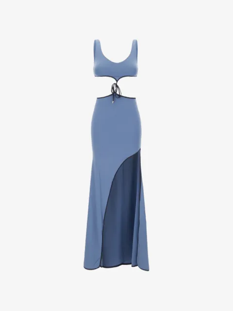 Maison Anami cut-out side-slit maxi dress