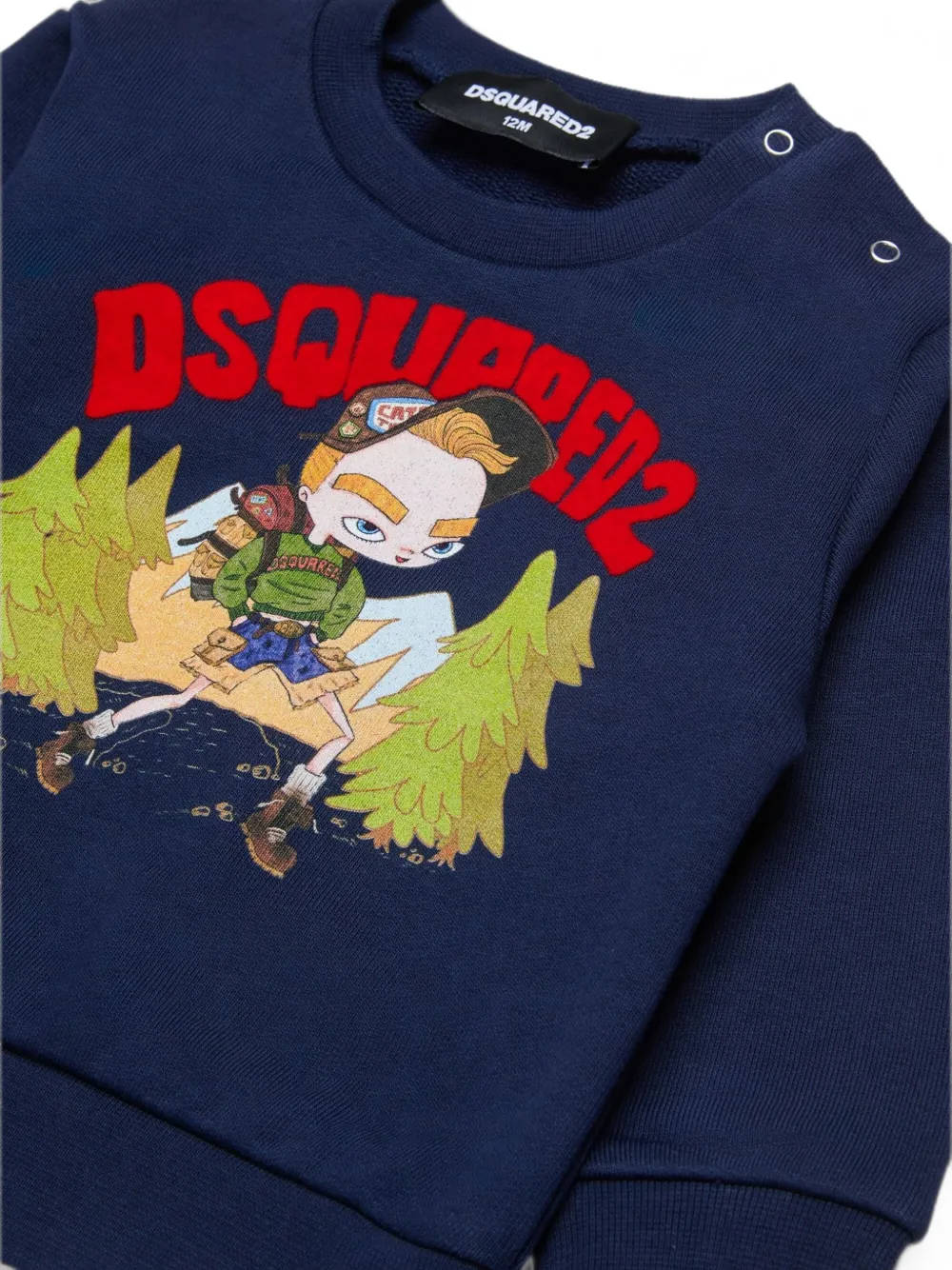 DSQUARED2 KIDS Trui met stripprint Blauw