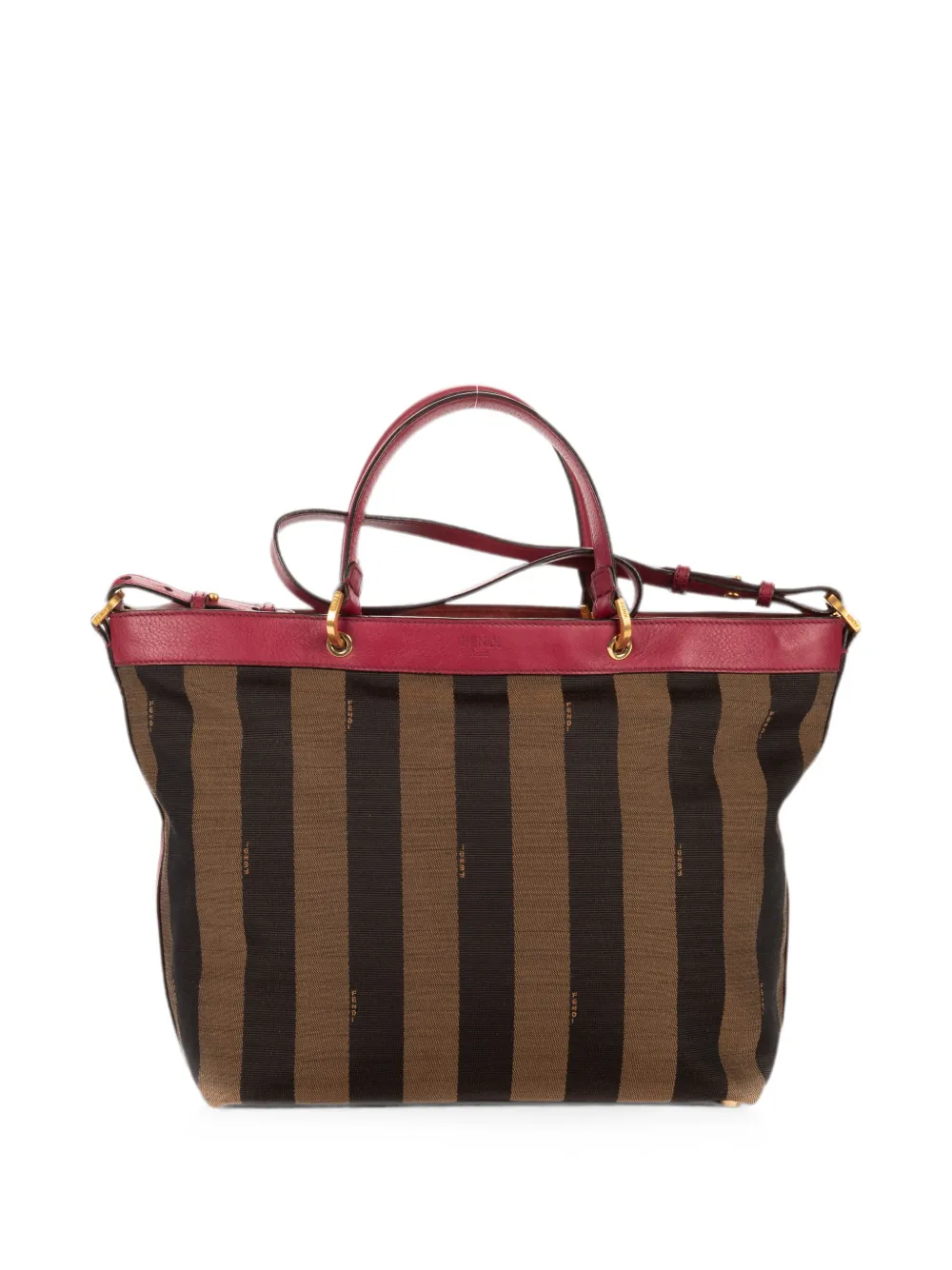 Fendi Pre-Owned Medium Pequin gestreepte shopper Bruin