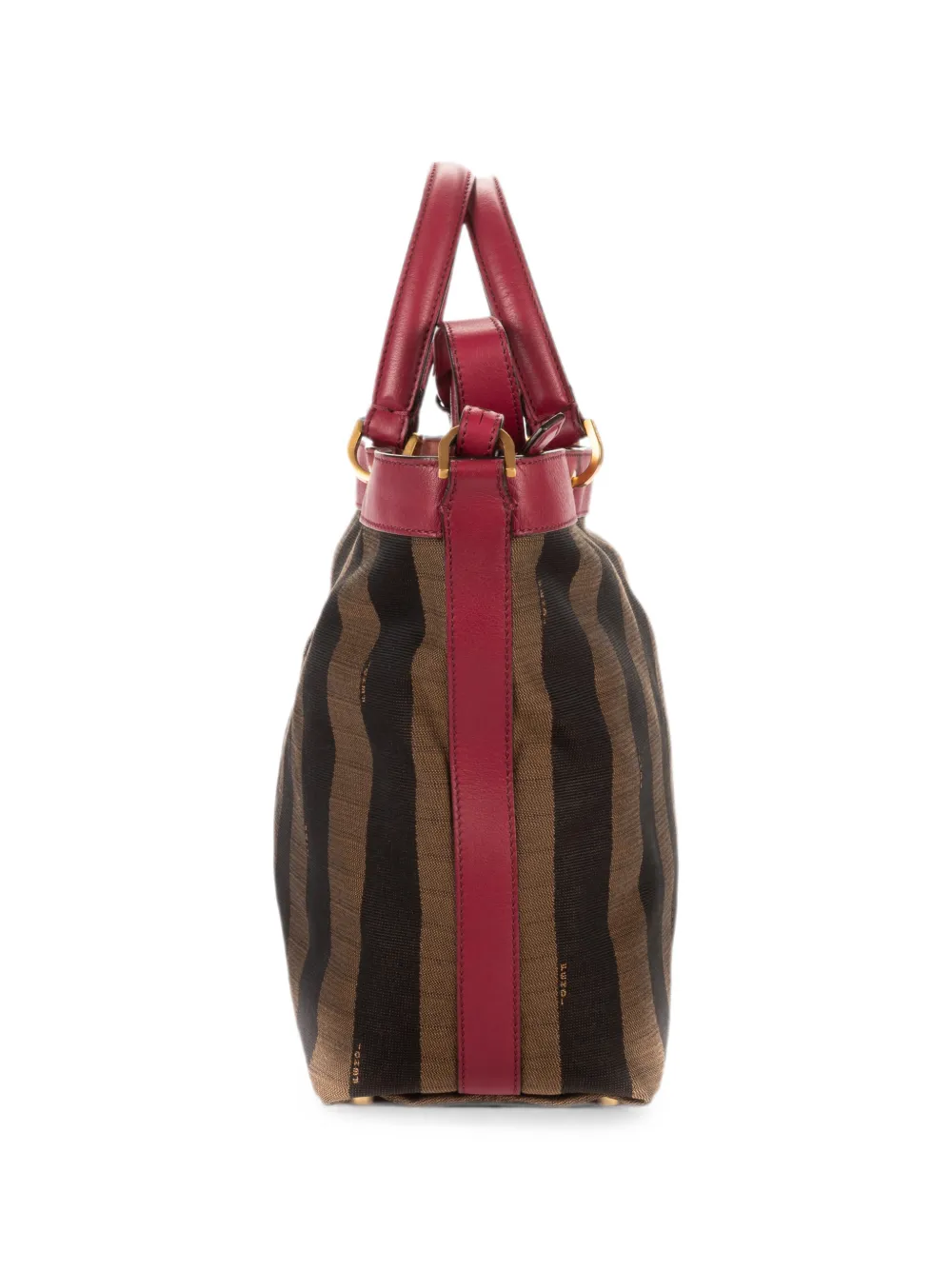 Fendi Pre-Owned Medium Pequin gestreepte shopper Bruin