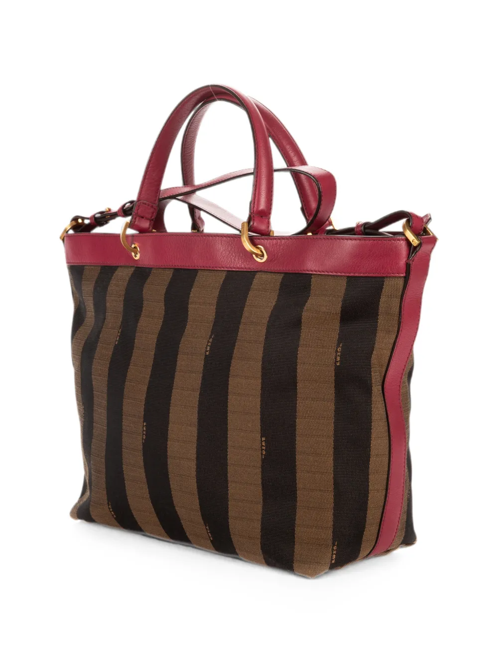 Fendi Pre-Owned Medium Pequin gestreepte shopper Bruin