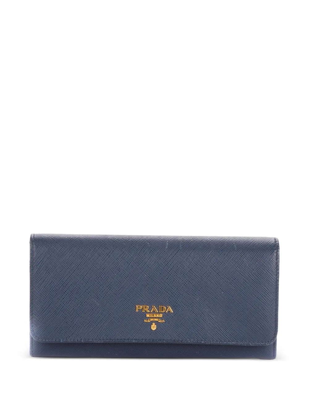 Prada Pre-Owned Saffiano flap continental wallet - Blau