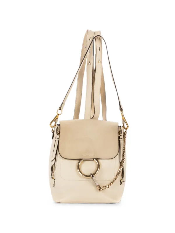 chloe faye backpack mini or small stud fastening Chloe Faye Small Leather/Suede Backpack,