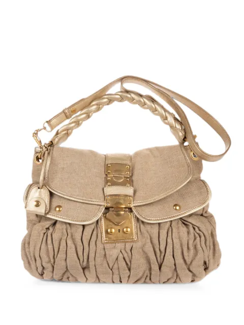 Miu Miu Pre-Owned Coffer matelassé-canvas braided-handle tote bag