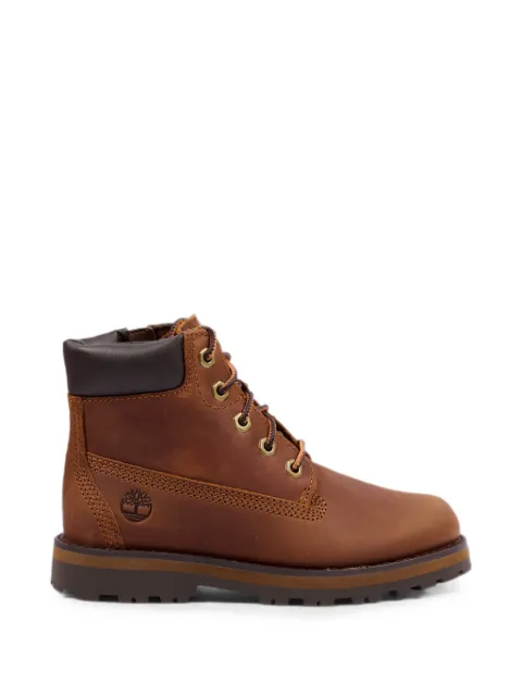Timberland Kids bottines lacées à logo embossé