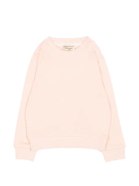 TRUSSARDI JUNIOR logo-embroidered shoulder-button hoodie