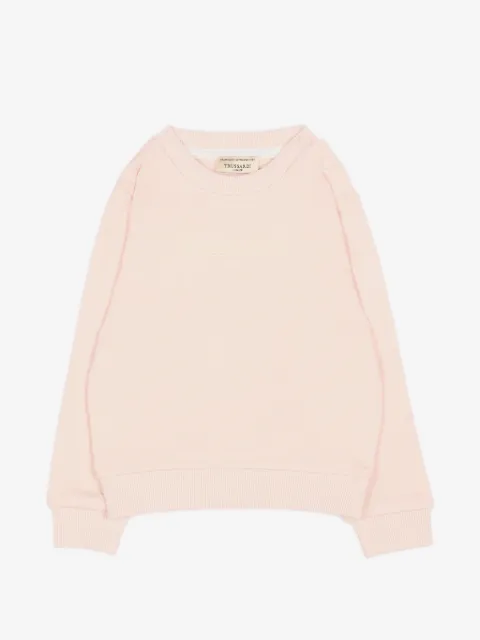 TRUSSARDI JUNIOR logo-embroidered shoulder-button hoodie