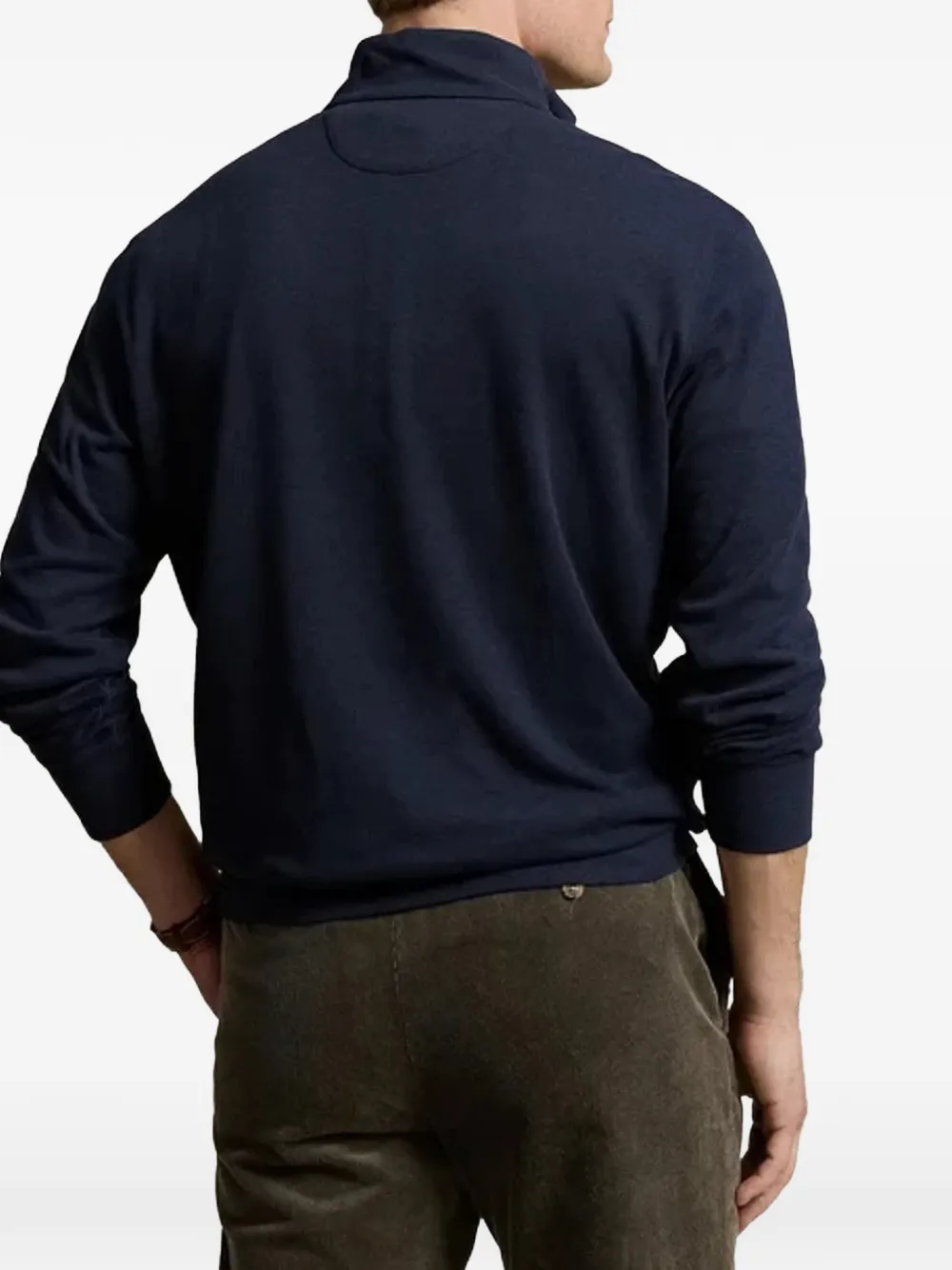 Polo Ralph Lauren Gebreid poloshirt met kwart rits Blauw