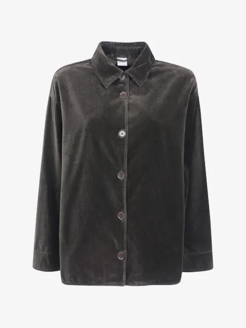 ASPESI button-fastening velvet shirt jacket