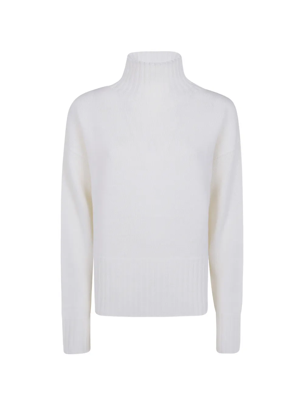 Drumohr ribbed-knit high-neck sweater - Bianco