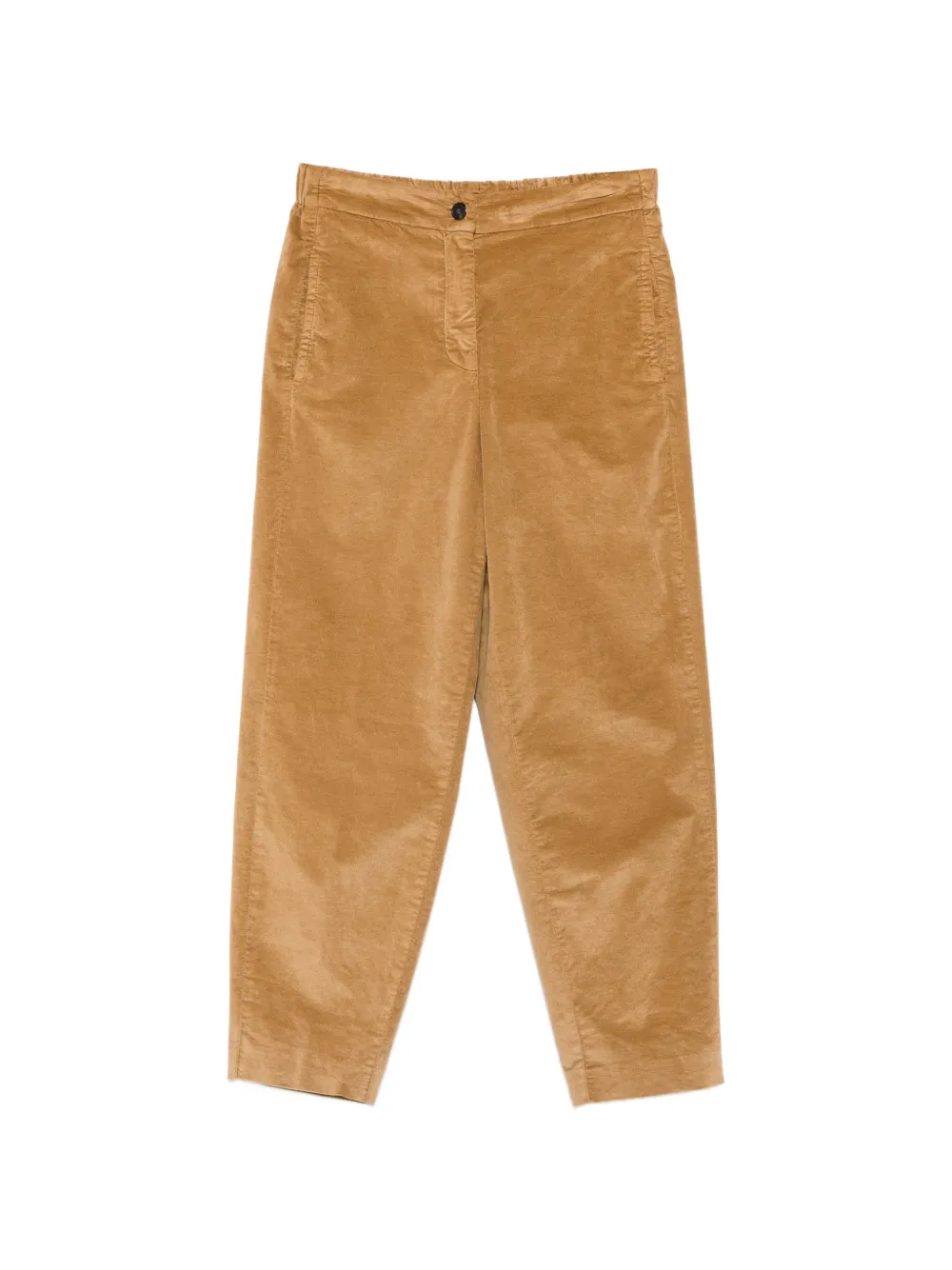 19.61 MILANO velvet-effect straight-leg trousers - Marrone
