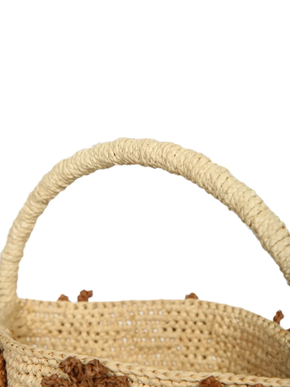 Alanui Gehaakte bucket-tas met palmboomprint Beige