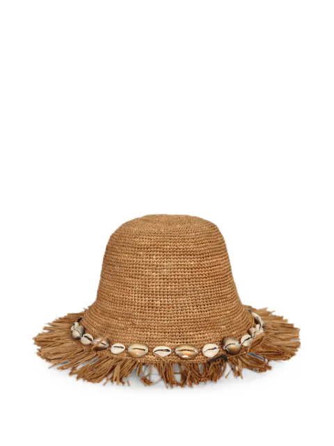 Alanui shell-embellished fringed hat