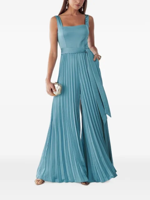 WILLA Ena pleated belted jumpsuit