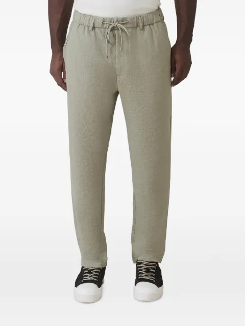 MAUVAIS drawstring-waist textured-finish trousers