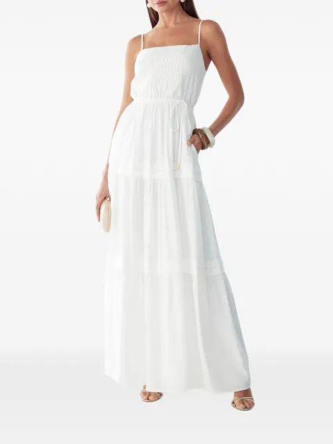 ST MRLO pleated tiered maxi dress