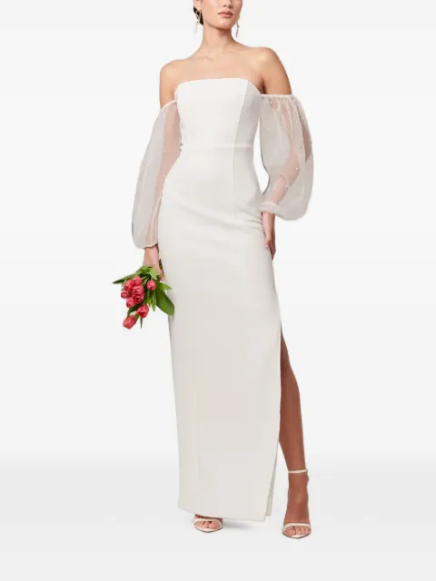 BWLDR vestido largo con detalle de perlas