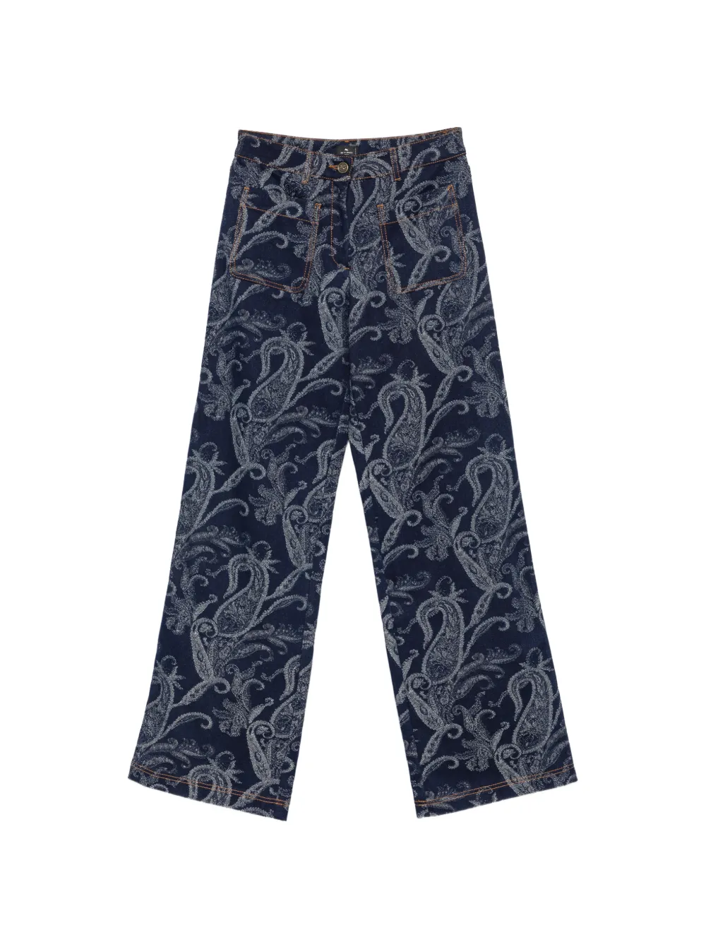 ETRO paisley-print jeans - Blu