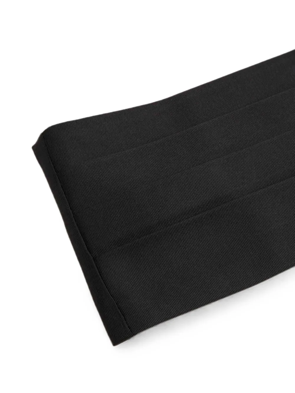 Kiton Riem van zijdeblend met plooien Zwart
