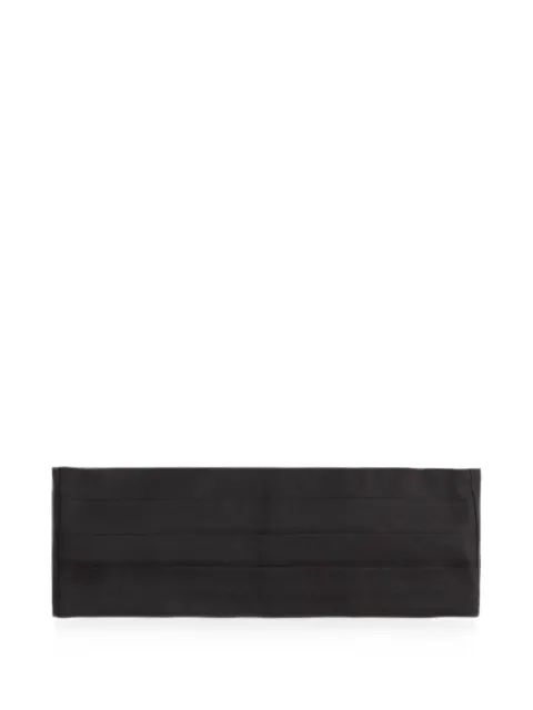 Kiton pleated silk-blend belt