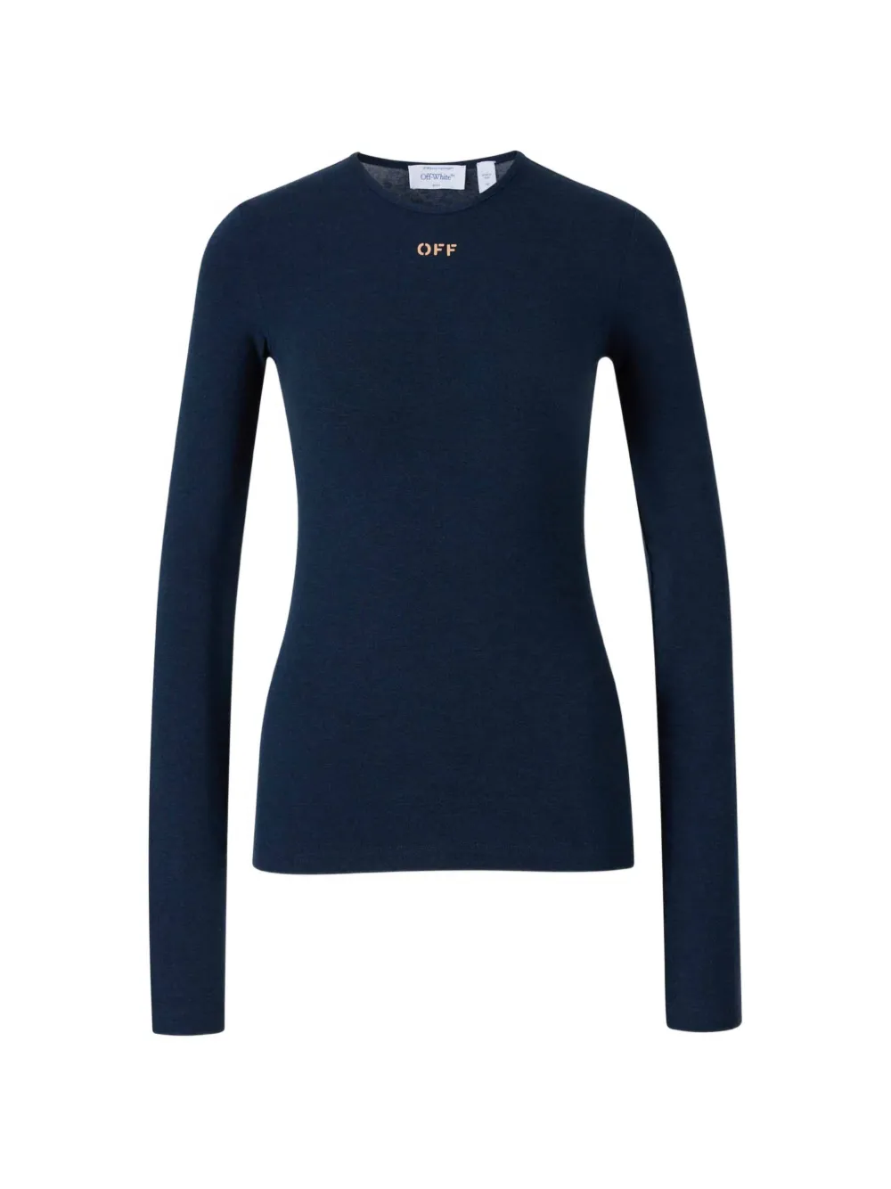 Off-White logo-print long-sleeve T-shirt - Blau