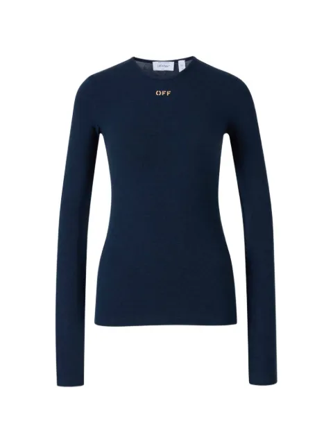 Off-White logo-print long-sleeve T-shirt