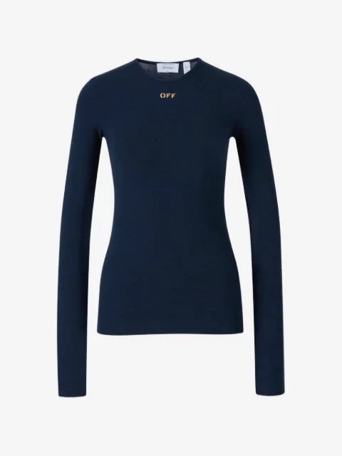 Off-White logo-print long-sleeve T-shirt