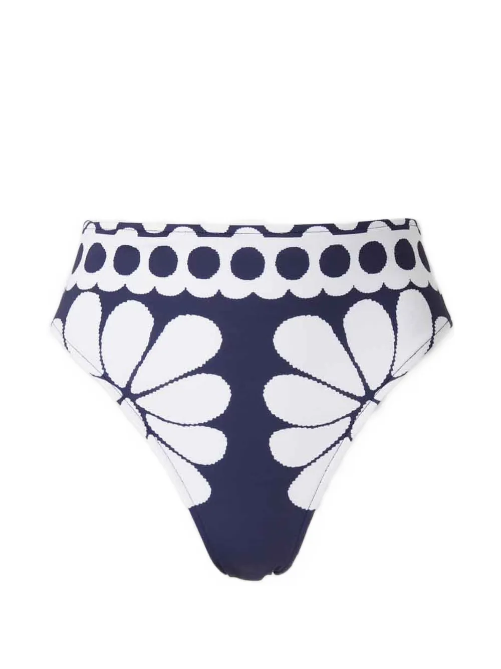 FARM Rio floral-print high-waisted bikini bottoms - Blu